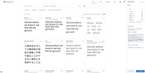 Google Fonts