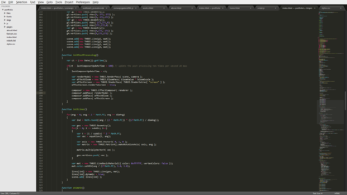 Exemple d'interface sous Sublime Text 2