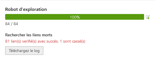 Exemple du brokenlinkchecker de Contao